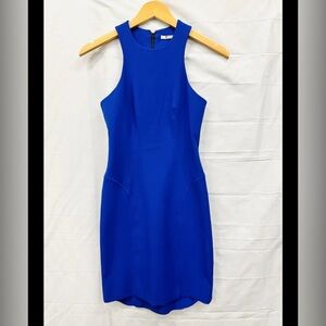 Alexander Wang Blue Neoprene Bodycon Sleeveless Dress